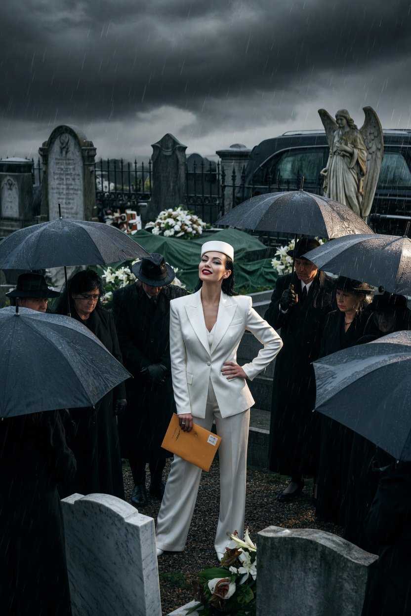 THE WIDOW IN IVORY: My Stepmother’s Final Betrayal at My Father’s Graveside