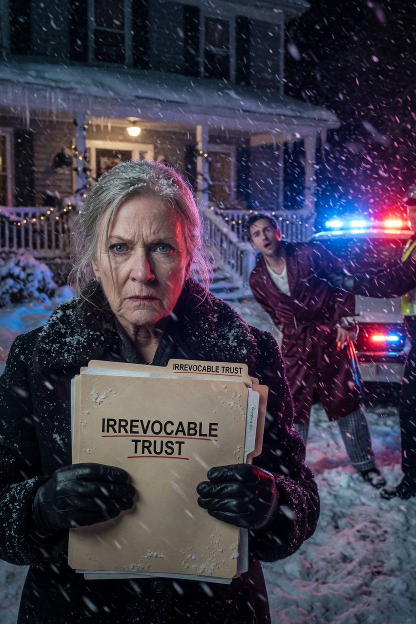 My son-in-law threw my feverish granddaughter into a snowbank to make room for his mistress, claiming the house was his — so I arrived at midnight with three folders and a locksmith.
